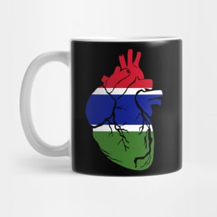 Gambian flag heart Mug